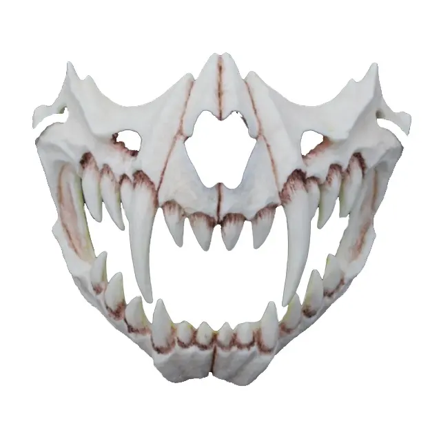 Masque effrayant Halloween résine l'animal crâne masque ou tigre féroce masque