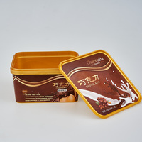 Boîte en plastique Carré PP Moule à injection Etiquette Boîte Bonbons Biscuit Gâteau Snack Chocolat Petite Boîte Snack Personnalisation