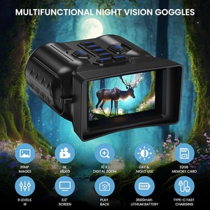 Lunettes de Vision Nocturne 4K pour Adultes Jumelles Thermiques Zoom 10X Carte TF <span class=keywords><strong>Infrarouge</strong></span> à 9 Niveaux de 32 Go Design Compact Photo Vidéo - Product Image 6