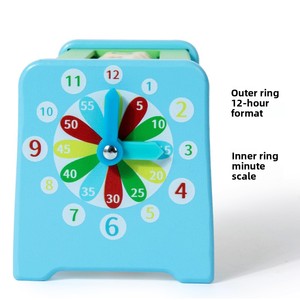 Early Education Wooden Math Number Cube Clock Cognitive Hand-brain Collaboration Math Calculation Educational <b>Toy</b> for Kids - Product Image 4