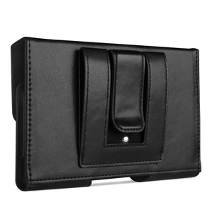 Étui <span class=keywords><strong>pour</strong></span> téléphone BHX Microsoft Surface <span class=keywords><strong>Duo</strong></span> universel 4,7-5,5 pouces en cuir naturel, design sportif, antichoc, fonction portefeuille - Product Image 1