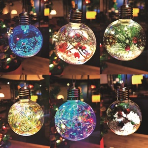 <span class=keywords><strong>Boule</strong></span> décorative LED transparente 2026 avec pomme <span class=keywords><strong>de</strong></span> pin et baies rouges, à piles, pour sapin <span class=keywords><strong>de</strong></span> Noël et fêtes à domicile - Product Image 3