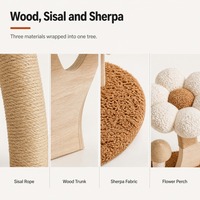 Étagère d'escalade pour chat d'intérieur en bois écologique, design floral personnalisable, résistante à l'usure et aux griffures, Versalife Luxury