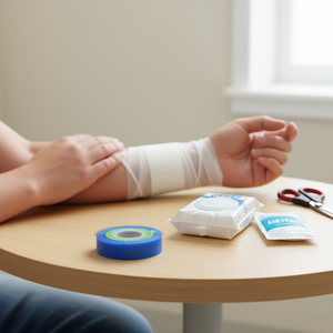 Nastro di garza ILAN 2 cm x 35 iarde blu di grado medico per uso di primo soccorso - Product Image 3