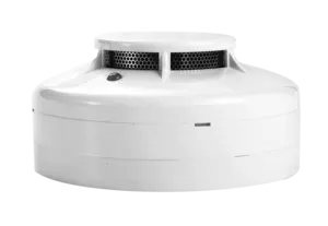 Detektor asap alarm api, pendeteksi asap fotolistrik EN54-7 berkabel