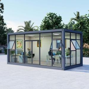 Casa Móvel Pré-fabricada em Estrutura de Aço Personalizável, Impermeável e Respirável, com Parede de Vidro para Escola ou Escritório - Product Image 5