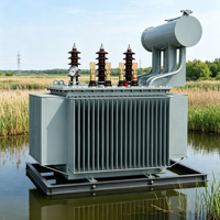 Transformateur immergé dans l'huile triphasé S11 400KVA, applications d'électrification industrielle et rurale, transformateur de puissance