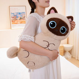 Coussins en peluche <span class=keywords><strong>chat</strong></span> multi-styles mignons, vente en gros, chats <span class=keywords><strong>siamois</strong></span> et calico noirs, coussins rembourrés, cadeaux compagnons pour enfants, décoration intérieure - Product Image 5
