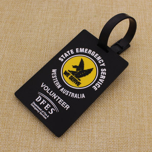 Étiquette à bagages KEN - 029, design tendance, logo personnalisé, étiquette de bagage pour sac à dos d'aéroport avec pendentif nominatif, cadeau promotionnel carré en caoutchouc - Product Image 4