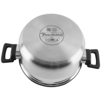 Cuisine domestique personnalisée 8 pièces en acier inoxydable casseroles et poêles résistant à la chaleur bakélite poignée batterie de cuisine ensemble