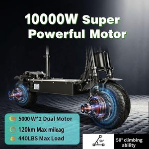 سكوتر كهربائي HCBK Super Factory للطرق الوعرة مقاس 14 بوصة للبالغين، قابل للطي، بقوة 8000 واط و10000 واط، وبطارية 60 فولت و72 فولت، عرض خاص مع توصيل سريع من مخازن الاتحاد الأوروبي والولايات المتحدة والمملكة المتحدة - Product Image 3