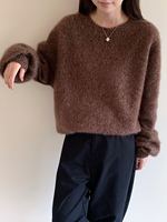 Nouveau cardigan décontracté tricoté pour femme, couleur unie, anti-plis, col rond, manches longues, orné de perles, 220g Nylon/Acrylique