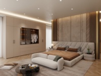 Armoire personnalisable Aige moderne et minimaliste avec combinaison de placards hauts pour chambre à coucher, ensemble complet grande capacité