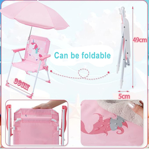 Commercio all'ingrosso <span class=keywords><strong>portatile</strong></span> all'aperto Picnic pieghevole reclinato leggero campeggio pieghevole bambini <span class=keywords><strong>sedia</strong></span> a spiaggia con ombrello - Product Image 4