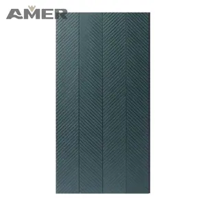 AMER Factory Venta caliente Panel de pared Carbón de bambú Madera Veener Pet Paneles de pared acústicos