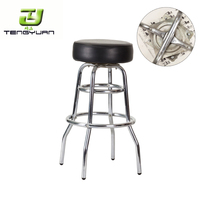 Tengyuan Tabouret de bar moderne en métal Noir Rouge Chaise pivotante en fer pour hôtels et restaurants Meubles de restaurant en stock