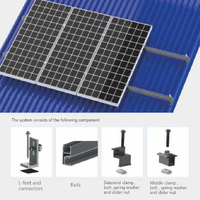 Rails de montage de panneaux solaires en aluminium de 4200 mm pour toits plats, conformes aux normes CE et AS/NZS 1170 et aux normes internationales, orientation paysage ou portrait