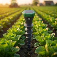 Répulsif solaire multi-modes 24h/24 à commutation automatique, étanche IP65, pour taupes et serpents, dissuasif extérieur pour taupes et lapins dans les jardins et vergers