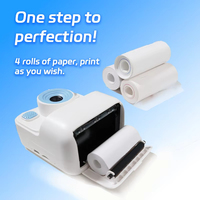 Kamera Digital Anak AiJH 2.4-inci IPS HD dengan Printer, Kamera Saku Portabel Instan, Mainan Kamera Anak
