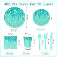 Assiette jetable transfrontalière en papier avec motif étoiles et logo pailleté pour anniversaire de femme, mariage