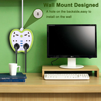 Strip daya rilis baru dengan 3 port USB & 6 outlet soket ekstensi dengan kabel untuk rumah/kantor soket Multi steker