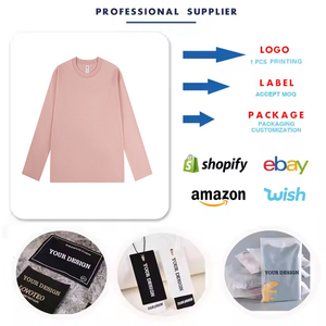 Ropa de hombre personalizada 230G, <span class=keywords><strong>Camiseta</strong></span> lisa de peso pesado, <span class=keywords><strong>Camiseta</strong></span> básica de algodón de <span class=keywords><strong>manga</strong></span> <span class=keywords><strong>larga</strong></span> con cuello redondo, <span class=keywords><strong>camiseta</strong></span> informal transpirable para hombre, <span class=keywords><strong>camiseta</strong></span> en blanco - Product Image 5