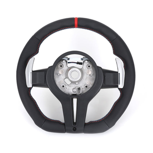 Volante Deportivo Estilo M con Agarre de Cuero Negro Perforado y Raya Roja para <span class=keywords><strong>BMW</strong></span> F10 X3 F20 M6 F21 F30 <span class=keywords><strong>M5</strong></span> X5 F30 M4 M2 E70 E90, <span class=keywords><strong>Precio</strong></span> de Fábrica - Product Image 2