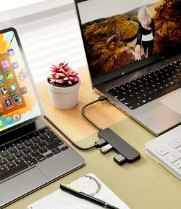 Hub USB SYONG, USB-A mâle, 4 en <span class=keywords><strong>1</strong></span>, hub USB haute vitesse, 3 USB 2.0 et <span class=keywords><strong>1</strong></span> USB 3.0, multiport, extension, transfert rapide, ordinateur portable, souris, caméra - Product Image 4