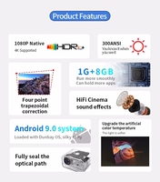 Vente en gros CY900 projecteur intelligent Android 300 ANSI 1080P Home cinéma 1080P projecteurs LED Netflix préinstallés