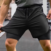 Shorts de course pour hommes de qualité supérieure, shorts de sport à séchage rapide, doublure de compression, pantalon d'entraînement de tennis, logo personnalisable, shorts de sport