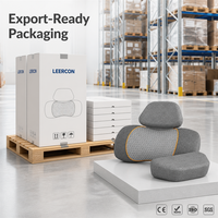Oreiller de massage intelligent LEERCON pour le cou, avec compression d'air, chauffage et pétrissage, rechargeable, pour soulager les tensions à la maison, au bureau et en voyage
