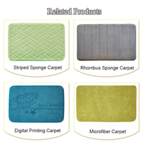 Tapis de salle de bain antidérapant en mousse absorbante, mousse à mémoire de forme, personnalisable en taille et couleur, lavable en machine, pour usage domestique et hôtelier