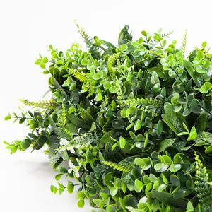 Zc Hoge Kwaliteit Buxus Haag Bloem Kunstmatige Plant Groen Gras Muur Voor Verticale Tuin Huisdecoratie