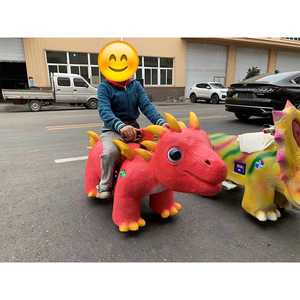 Manège à monnaie pour enfants, dinosaure ambulant d'intérieur, directement de l'usine, pour parc d'attractions, voitures jouets en fibre de verre, animaux Gua <span class=keywords><strong>Dinosau</strong></span> - Product Image 3