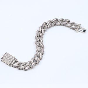 Hip Hop Bling Đồ Trang Sức 12Mm Iced out Vòng Cổ Đồng Zircon Cuba Liên Kết Chuỗi Vòng Đeo Tay Cho Nam Giới Phụ Nữ - Product Image 4