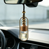 Flacon vide de luxe en verre suspendu pour voiture, diffuseur de parfum et d'huiles essentielles, forme capsule, portable, 5ml, 7ml, 10ml