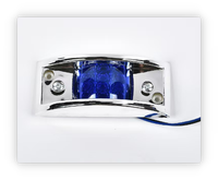 Feu arrière LED chromé Hnld, feu de position latéral, feu de gabarit pour bus, camion, remorque, 12V-24V, étanche, clignotant latéral chromé