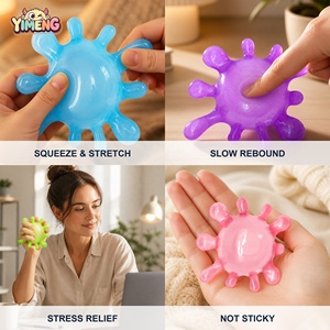 <span class=keywords><strong>Pelota</strong></span> Antiestrés de Plástico Personalizada, Elástica y de Ascenso Lento, Juguete Sensorial Translúcido con Forma de Gota de Agua, Regalo para Niños de 2 a 4 Años - Product Image 4