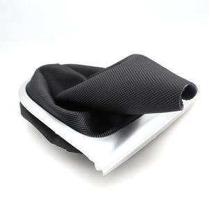 Cache-poignée de levier de vitesse Renault Clio Mk4 en nylon à motif de boule, cuir, cadre argenté, cadre noir 969357916, accessoire de levier de vitesse - Product Image 1