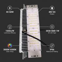 Lentille LED en plastique verticale populaire 80x150 degrés, 64 LED, 50 Watts, pour module