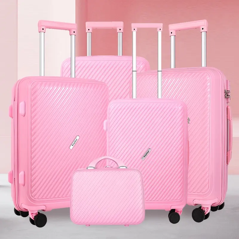 New design PP 20 24 28 32Inch with Cosmetic Bag Travel trolley set
