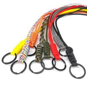 48CM Heavy Duty Neck Strap Paracord Keychain Adjustable Braided Cell Mobile Phone Id Card Badge Lanyard
