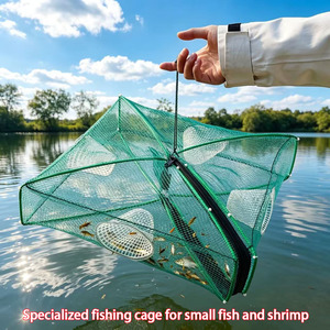 Nasse de pêche pliable automatique, durable et portable, sac filet de pêche - Product Image 1