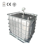 Conteneur de stockage d'eau IBC en acier inoxydable SUS 304/316L, réservoir de 1000 litres pour le stockage de liquides chimiques industriels