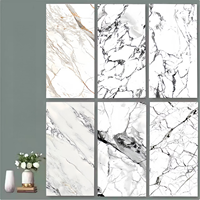 Dalle en marbre noir et blanc poli et émaillé 600x1200 pour mur, sol, panneau en pierre, intérieur de luxe, toilettes, cuisine, salon