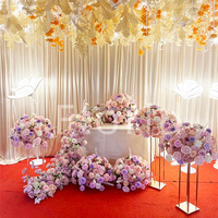 L94 Arrangements floraux artificiels en fausse rose de soie décorations de fleurs de table boules de fleurs artificielles centres de table de mariage