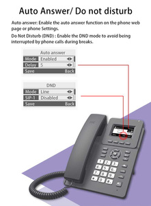 Para el hotel y la Oficina Buen precio Conferencia Intercomunicador familiar Audio Voip Teléfono fijo inalámbrico SIP Teléfono IP - Product Image 5