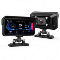 Aoocci BX Dual 1080P Kamera Dasbor Motor Depan Belakang WDR Deteksi Titik Buta BSD Kamera DVR Motor IP67 Motor Carplay