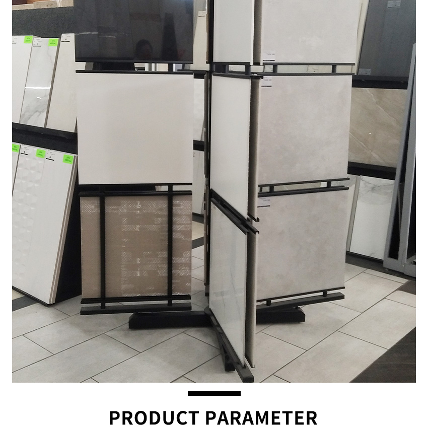 Tsianfan Simple Showroom Rotating Tile Display Racks Marble Stone Sample Shelf Mosaic Ceramic Floor Stand Quartz Displays Rack
