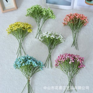 Fleurs artificielles de gypsophile en plastique, faites à la main, toucher naturel, décorations de mariage, style moderne, origine Chine - Product Image 3